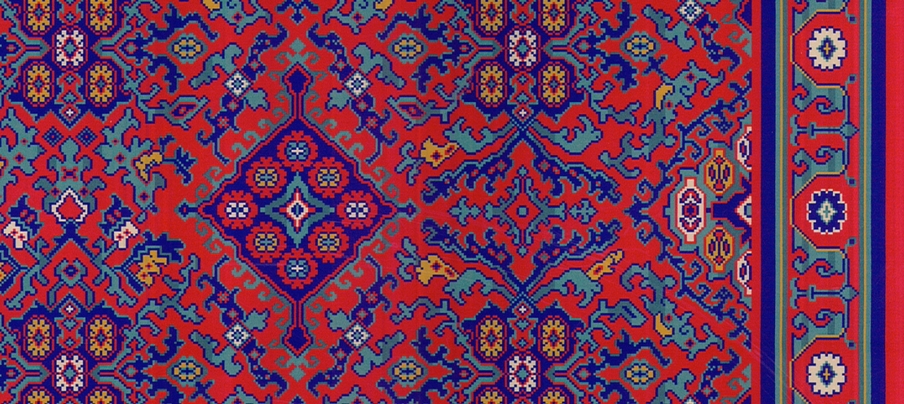 hand stitching of carpets cad design 2